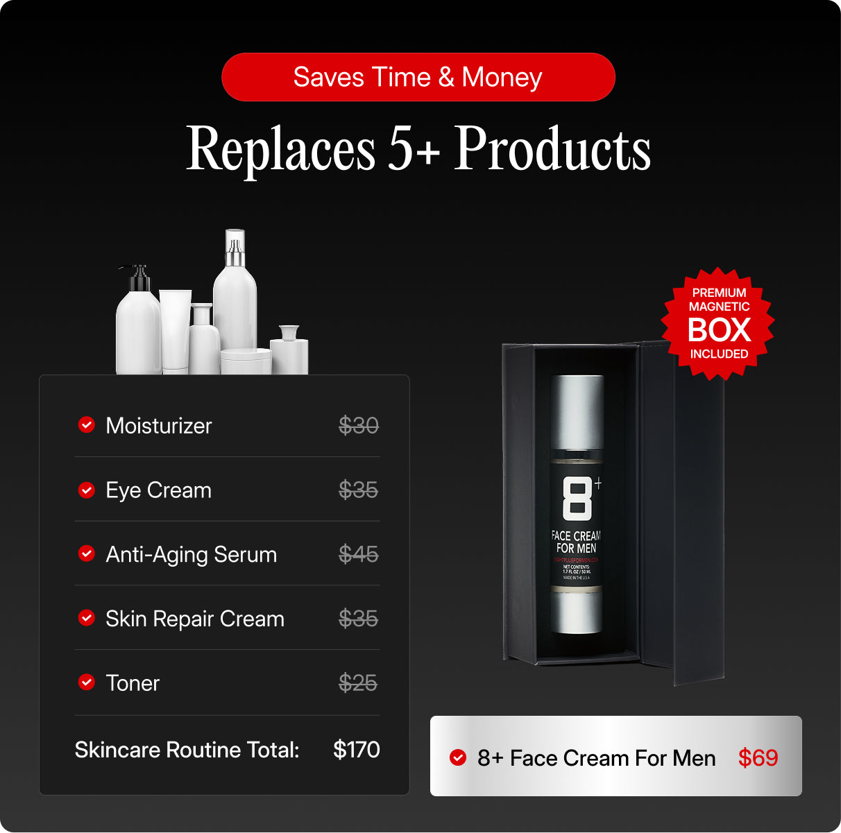 8+ For Men - 1.7oz / 50ml